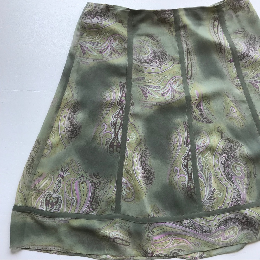 Vintage Express Silk Paisley Skirt